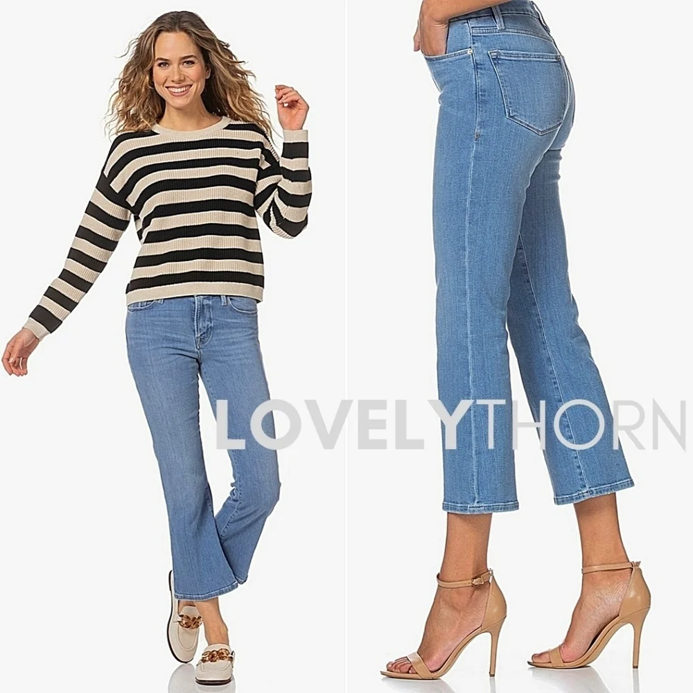 FRAME // le crop mini boot super stretch denim jeans in melville wash - Picture 9 of 13